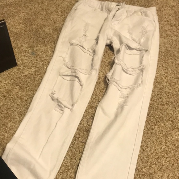 white boyfriend jeans - Picture 1 of 1